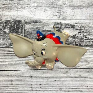 Rare Walt Disney Herstellung Germany Flying Dumbo Plastic Wall Decor Art 3D
